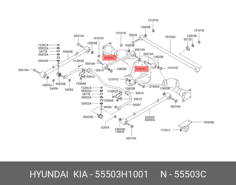фото Hyundai/Kia 55503-H1001 Рычаг подвески Hyundai/Kia 55503-H1001 Рычаг подвески