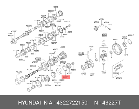 фото Hyundai/Kia 43227-22150 Втулка редуктора ведущего моста Hyundai/Kia 43227-22150 Втулка редуктора ведущего моста