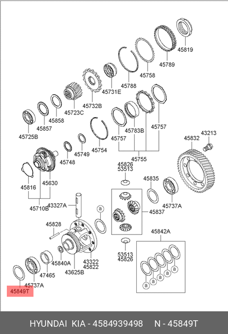 фото Hyundai/Kia 45849-39498 Втулка редуктора ведущего моста Hyundai/Kia 45849-39498 Втулка редуктора ведущего моста