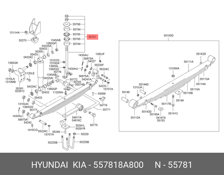 фото Hyundai/Kia 55781-8A800 Тяга стабилизатора Hyundai/Kia 55781-8A800 Тяга стабилизатора