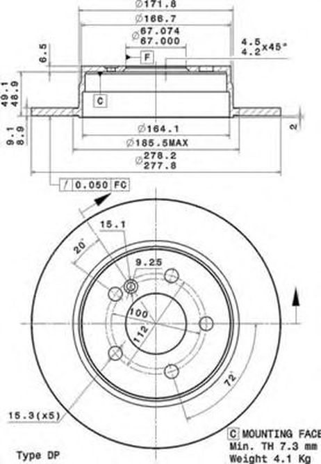 фото Brembo 08.A737.10 Снят,замена 08.a737.11 Диск тормозной Standard | зад | Brembo 08.A737.10 Снят,замена 08.a737.11 Диск тормозной Standard | зад |