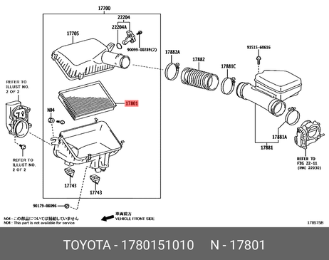 фото Toyota 17801-51010 Фильтр воздушный Toyota 17801-51010 Фильтр воздушный