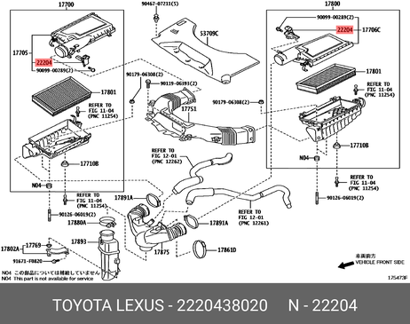 фото Toyota 22204-38020 Датчик расхода воздуха Toyota 22204-38020 Датчик расхода воздуха