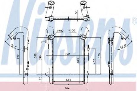 фото Nissens 97059 Радиатор интеркулера HCV Nissens 97059 Радиатор интеркулера HCV