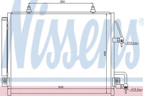 фото Nissens 940166 Радиатор кондиционера Nissens 940166 Радиатор кондиционера