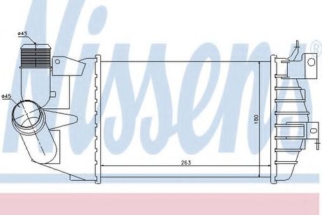фото Nissens 96587 Радиатор интеркулера Nissens 96587 Радиатор интеркулера