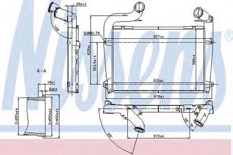 фото Nissens 97061 Радиатор интеркулера HCV Nissens 97061 Радиатор интеркулера HCV