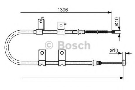 фото Bosch 1 987 482 083 Трос стояночного тормоза | зад прав | Bosch 1 987 482 083 Трос стояночного тормоза | зад прав |