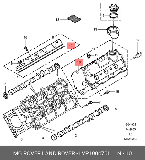 фото Land Rover LVP100470L Прокладка крышки клапанов Land Rover LVP100470L Прокладка крышки клапанов