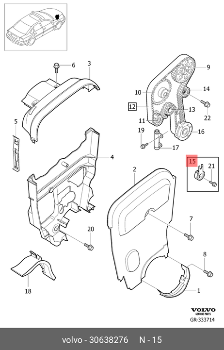 фото Volvo 30638276 Натяжитель поликлинового ремня Volvo 30638276 Натяжитель поликлинового ремня