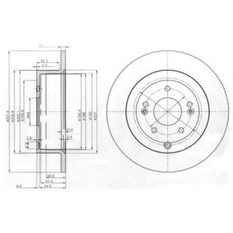 фото Delphi BG4136 Диск тормозной | зад | Delphi BG4136 Диск тормозной | зад |