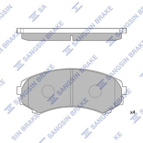 Sangsin SP2075 Колодки тормозные перед mitsubishi pajero 99-