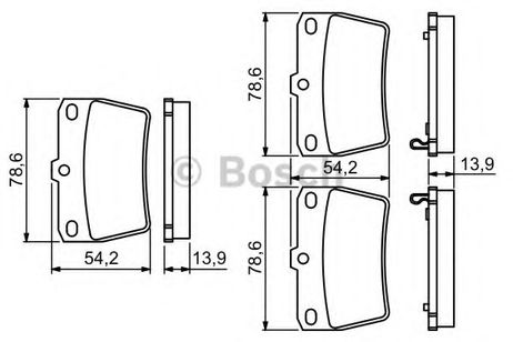 фото Bosch 0 986 494 350 Колодки тормозные дисковые | зад | Bosch 0 986 494 350 Колодки тормозные дисковые | зад |