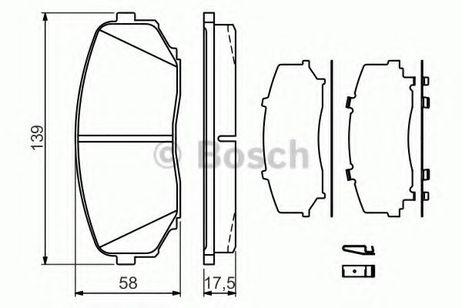 фото Bosch 0 986 494 375 Колодки тормозные дисковые | перед | Bosch 0 986 494 375 Колодки тормозные дисковые | перед |