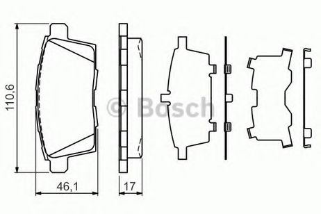 фото Bosch 0 986 494 376 Колодки тормозные дисковые | зад | Bosch 0 986 494 376 Колодки тормозные дисковые | зад |