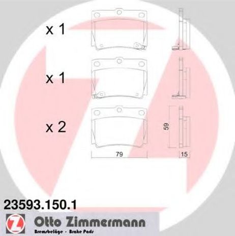 Zimmermann 23593.150.1 Колодки тормозные дисковые | перед |