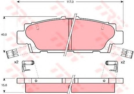 фото TRW GDB1257 Колодки тормозные дисковые | зад | TRW GDB1257 Колодки тормозные дисковые | зад |