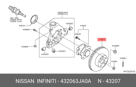 фото Nissan 43206-3JA0A Диск тормозной | зад | Nissan 43206-3JA0A Диск тормозной | зад |