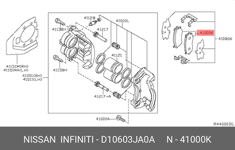 Nissan D1060-3JA0A Колодки тормозные дисковые | перед |