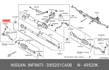 фото Nissan D8520-1CA0B Наконечник рулевой тяги | прав | Nissan D8520-1CA0B Наконечник рулевой тяги | прав |