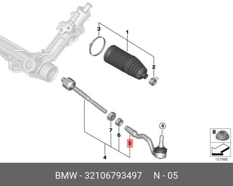 фото BMW 32 10 6 793 497 Наконечник рулевой тяги | прав/лев | BMW 32 10 6 793 497 Наконечник рулевой тяги | прав/лев |