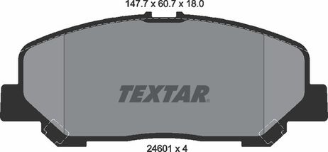 фото Textar 2460101 Колодки тормозные дисковые | перед | Textar 2460101 Колодки тормозные дисковые | перед |