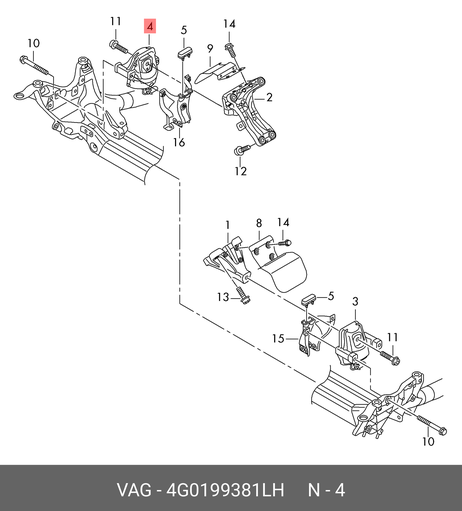 фото VAG 4G0 199 381 LH Подушка ДВС Ауди-VW fr-r | прав | VAG 4G0 199 381 LH Подушка ДВС Ауди-VW fr-r | прав |