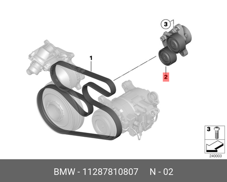 фото BMW 11287810807 Натяжитель приводного ремня BMW 11287810807 Натяжитель приводного ремня