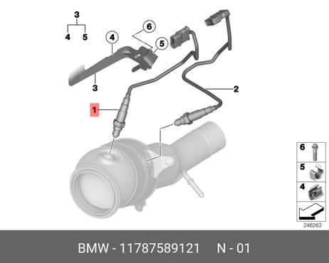 фото BMW 11 78 7 589 121 Датчик кислородный BMW 11 78 7 589 121 Датчик кислородный