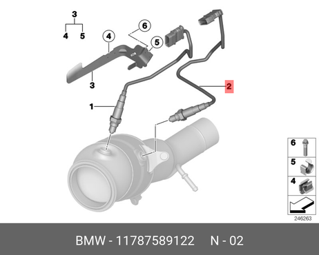 фото BMW 11 78 7 589 122 Датчик кислородный BMW 11 78 7 589 122 Датчик кислородный