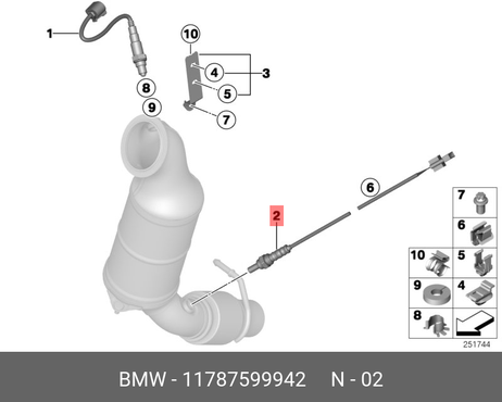 фото BMW 11 78 7 599 942 Датчик кислородный BMW 11 78 7 599 942 Датчик кислородный