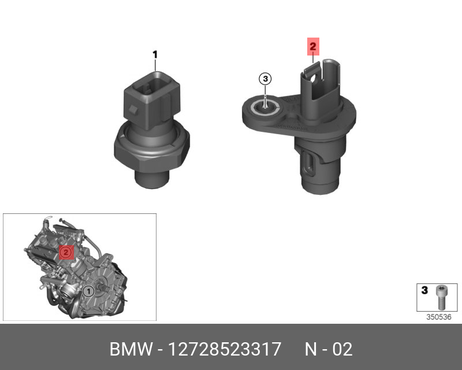 фото BMW 12 72 8 523 317 Датчик положения распределительного вала BMW 12 72 8 523 317 Датчик положения распределительного вала