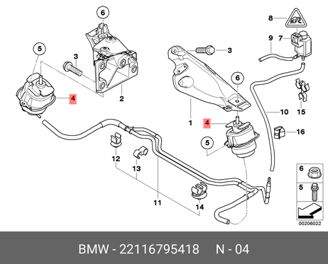 фото BMW 22 11 6 795 418 Резинометаллический шарнир BMW 22 11 6 795 418 Резинометаллический шарнир