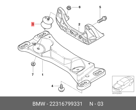 фото BMW 22 31 6 799 331 Опора кпп | зад прав | BMW 22 31 6 799 331 Опора кпп | зад прав |