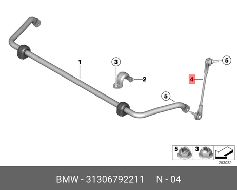 фото BMW 31 30 6 792 211 Стойка стабилизатора | перед лев | BMW 31 30 6 792 211 Стойка стабилизатора | перед лев |