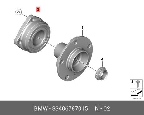 фото BMW 33 40 6 787 015 Подшипник ступицы колеса | зад лев | BMW 33 40 6 787 015 Подшипник ступицы колеса | зад лев |