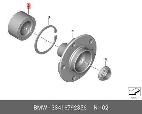 фото BMW 33 41 6 792 356 Подшипник ступицы колеса | зад | BMW 33 41 6 792 356 Подшипник ступицы колеса | зад |