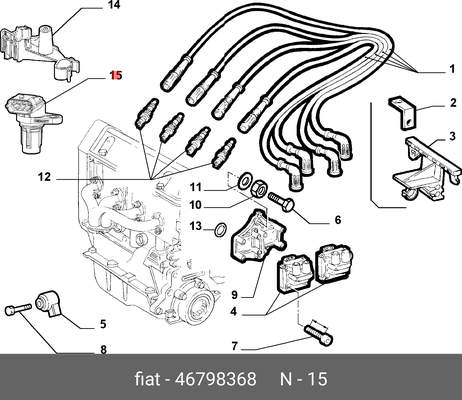 фото Fiat/Alfa/Lancia 4 679 8368 Датчик Fiat/Alfa/Lancia 4 679 8368 Датчик