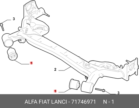 фото Fiat/Alfa/Lancia 7 174 6971 Втулка Fiat/Alfa/Lancia 7 174 6971 Втулка