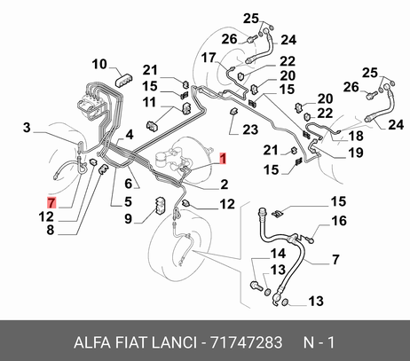фото Fiat/Alfa/Lancia 7 174 7283 Датчик кислородный Fiat/Alfa/Lancia 7 174 7283 Датчик кислородный