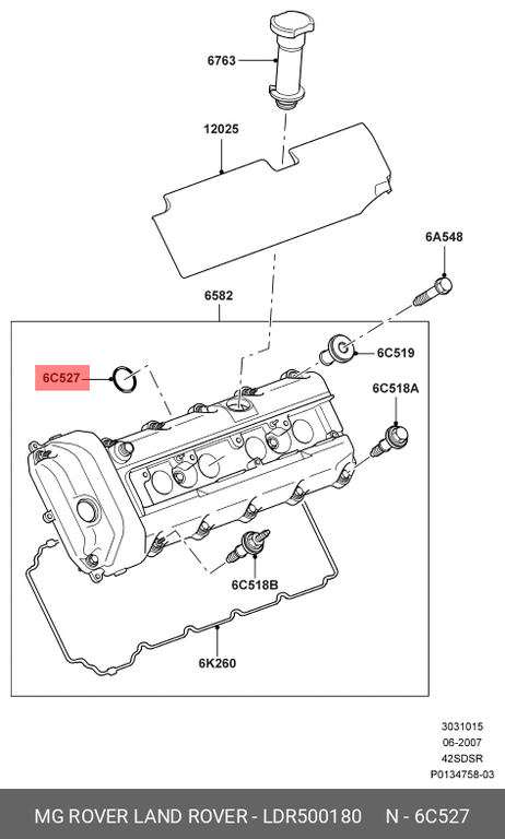 Land Rover LDR 500180 Уплотнение