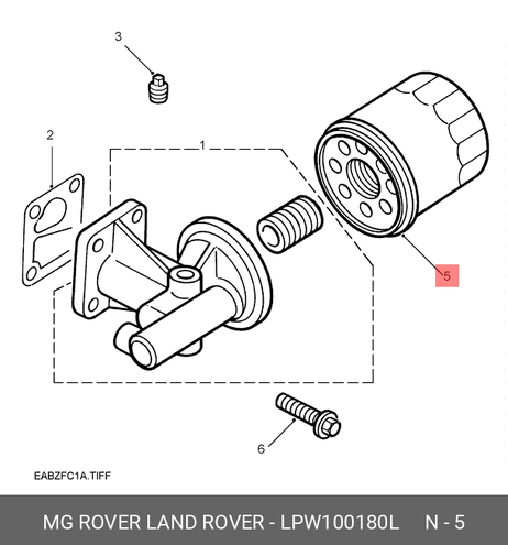 фото Land Rover LPW100180L Фильтр масляный Land Rover LPW100180L Фильтр масляный