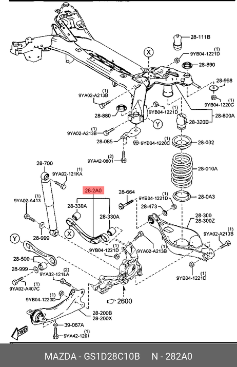 фото Mazda GS1D-28-C10B Рычаг подвески Mazda GS1D-28-C10B Рычаг подвески