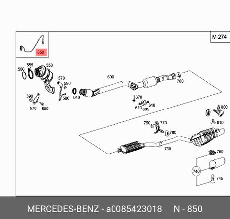 фото Mercedes A 008 542 30 18 Датчик кислородный Mercedes A 008 542 30 18 Датчик кислородный