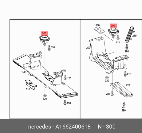 фото Mercedes A 166 240 06 18 Опора задняя Mercedes A 166 240 06 18 Опора задняя