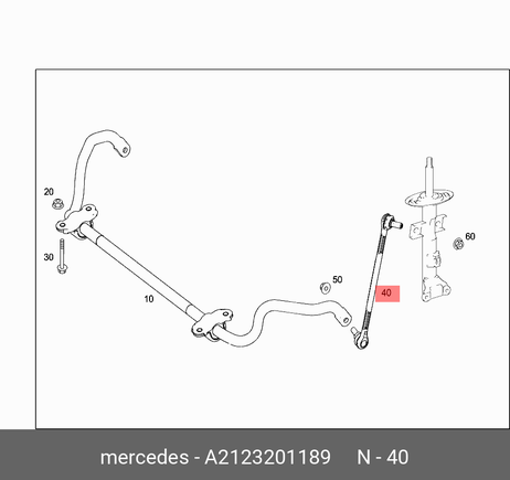 фото Mercedes A 212 320 11 89 Стойка стабилизатора подвески | перед лев | Mercedes A 212 320 11 89 Стойка стабилизатора подвески | перед лев |