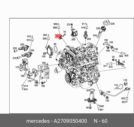 фото Mercedes A 270 905 04 00 Датчик положения распределительного вала Mercedes A 270 905 04 00 Датчик положения распределительного вала