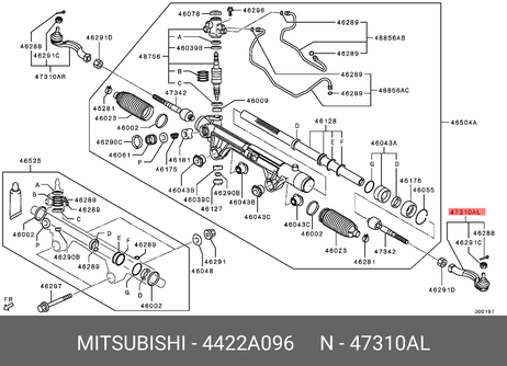 фото Mitsubishi 4422A096 Наконечник рулевой Mitsubishi 4422A096 Наконечник рулевой