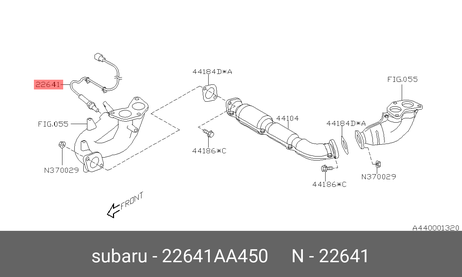 фото Subaru 22641-AA450 Датчик кислородный Subaru 22641-AA450 Датчик кислородный