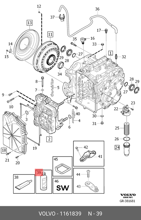фото Volvo 1161839 Масло трансмиссионное Volvo mps6 75W 4 л 1161839 Volvo 1161839 Масло трансмиссионное Volvo mps6 75W 4 л 1161839